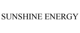 SUNSHINE ENERGY trademark