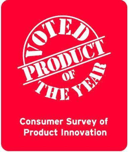 VOTED PRODUCT OF THE YEAR CONSUMER SURVEY OF PRODUCT INNOVATION trademark