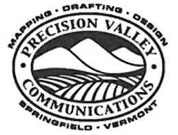 MAPPING · DRAFTING · DESIGN · PRECISION VALLEY · COMMUNICATIONS SPRINGFIELD · VERMONT trademark