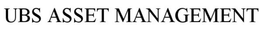 UBS ASSET MANAGEMENT trademark
