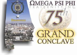 OMEGA PSI PHI FRATERNITY, INC. 75TH GRAND CONCLAVE BIRMINGHAM trademark