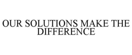 OUR SOLUTIONS MAKE THE DIFFERENCE trademark