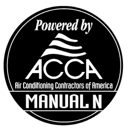 POWERED BY ACCA AIR CONDITIONING CONTRACTORS OF AMERICA MANUAL N trademark