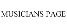 MUSICIANS PAGE trademark
