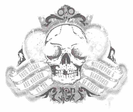 YOUR RICHES ARE AQUIRED BY THE MISFORTUNE & BLOODSHED OF OTHERS KON VICT trademark