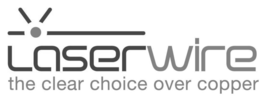 LASERWIRE THE CLEAR CHOICE OVER COPPER trademark