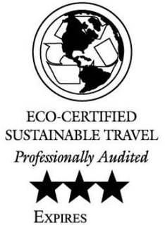 ECO-CERTIFIED SUSTAINABLE TRAVEL PROFESSIONALLY AUDITED EXPIRES trademark