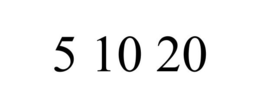 5 10 20 trademark