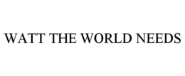 WATT THE WORLD NEEDS trademark