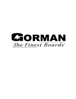 GORMAN THE FINEST BOARDS trademark