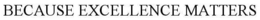 BECAUSE EXCELLENCE MATTERS trademark