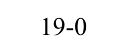 19-0 trademark