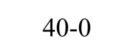 40-0 trademark