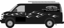 FLAME-TECH - GAS & WOOD - FIREPLACE TECHNICIANS - INSTALLATION & SERVICE trademark