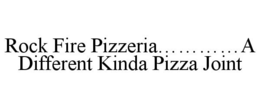 ROCK FIRE PIZZERIA............A DIFFERENT KINDA PIZZA JOINT trademark