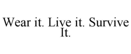 WEAR IT. LIVE IT. SURVIVE IT. trademark