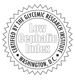 LOW CEPHALIC INDEX CERTIFIED BY THE GLYCEMIC RESEARCH INSTITUTE WASHINGTON, D.C. trademark