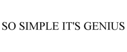 SO SIMPLE IT'S GENIUS trademark