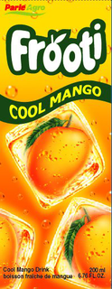 PARLE AGRO FROOTI COOL MANGO COOL MANGO DRINK 200 ML BOISSON FRAICHE DE MANGUE 6.75 FL. OZ. trademark