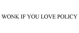 WONK IF YOU LOVE POLICY trademark