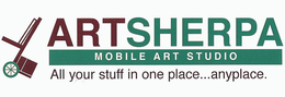 ARTSHERPA MOBILE ART STUDIO ALL YOUR STUFF IN ONE PLACE...ANYPLACE. trademark