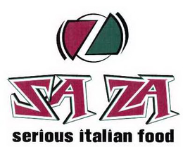 SA ZA SERIOUS ITALIAN FOOD trademark