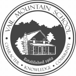 VAIL MOUNTAIN SCHOOL ESTABLISHED 1962 · CHARACTER · KNOWLEDGE · COMMUNITY · trademark