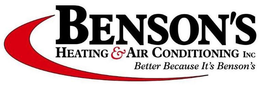 BENSON'S HEATING & AIR CONDITIONING INC. BETTER BECAUSE IT'S BENSON'S trademark