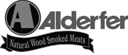 A ALDERFER NATURAL WOOD SMOKED MEATS trademark