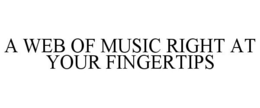 A WEB OF MUSIC RIGHT AT YOUR FINGERTIPS trademark