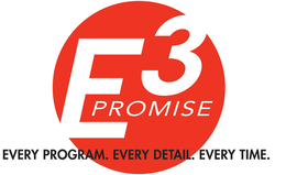 E3 PROMISE EVERY PROGRAM. EVERY DETAIL. EVERY TIME. trademark