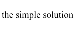 THE SIMPLE SOLUTION trademark