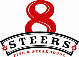 8 STEERS FISH & STEAKHOUSE trademark