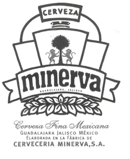 CERVEZA MINERVA GUADALAJARA, JALISCO CORVEXA FINA MEXICANA GUADALAJARA MÈXICO ELABORADA EN LA FÁBRICA DE CERVECERIA MINERVA, S.A. trademark