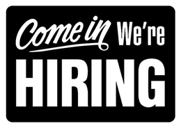 COME IN WE'RE HIRING trademark
