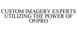 CUSTOM IMAGERY EXPERTS UTILIZING THE POWER OF ONPRO trademark