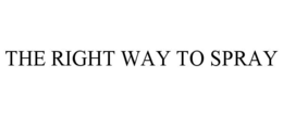 THE RIGHT WAY TO SPRAY trademark