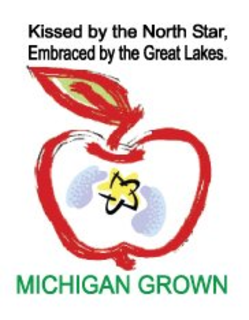 KISSED BY THE NORTH STAR, EMBRACED BY THE GREAT LAKES. MICHIGAN GROWN trademark