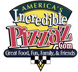 AMERICA'S INCREDIBLE PIZZAZ.COM GREAT FOOD, FUN, FAMILY, & FRIENDS trademark