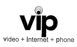 VIP VIDEO + INTERNET + PHONE trademark