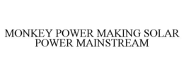 MONKEY POWER MAKING SOLAR POWER MAINSTREAM trademark