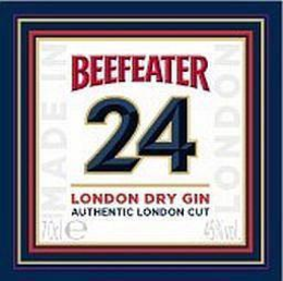 BEEFEATER 24 LONDON DRY GIN AUTHENTIC LONDON CUT trademark