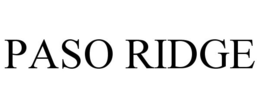 PASO RIDGE trademark