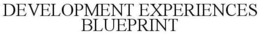 DEVELOPMENT EXPERIENCES BLUEPRINT trademark