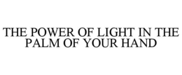 THE POWER OF LIGHT IN THE PALM OF YOUR HAND trademark