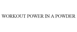 WORKOUT POWER IN A POWDER trademark