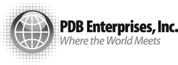 PDB ENTERPRISES, INC. WHERE THE WORLD MEETS trademark
