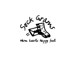 SOCK GRAMS WARM HEARTS. HAPPY FEET. trademark