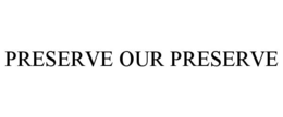 PRESERVE OUR PRESERVE trademark