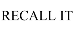 RECALL IT trademark